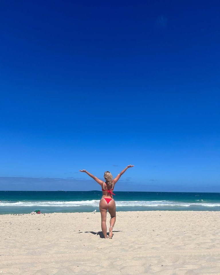 Polly hit the sands at Perth's Scarborough Beach