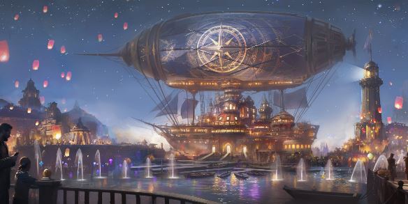 Porto Boega is likely to feature a steampunk-inspired galleon ship