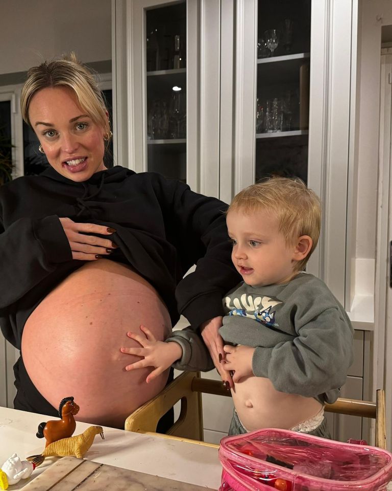 She has shared a series of bump snaps on social media