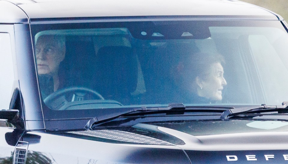 Prince Andrew and Sarah Ferguson leaving Royal Lodge.