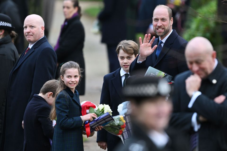 Prince George, Princess Charlotte and Prince William