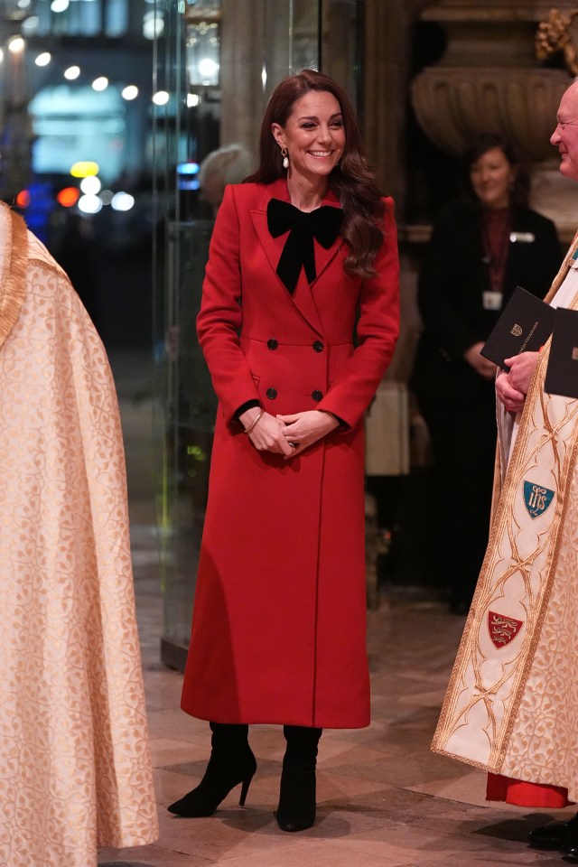 The Princess of Wales arrives for the Together At Christmas carol service at Westminster Abbey