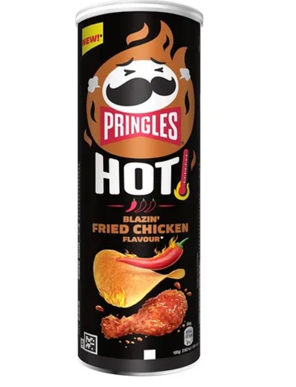 Pringles Blazin' Fried Chicken flavour crisps.