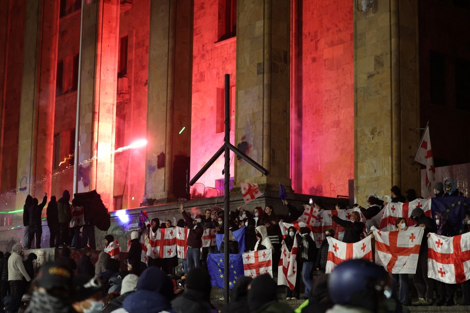 Thousands of pro-EU activists demonstrated in the Georgian capital of Tbilisi