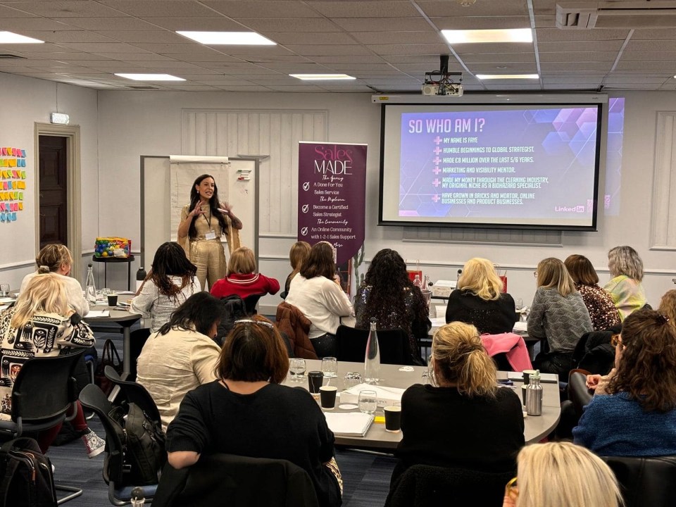 She hosts masterclasses across the globe, which regularly sell out by women wanting to scale their cleaning businesses