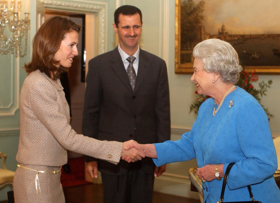 Queen Elizabeth II receives Mrs Asma Al-Assad and the President of Syria Mr Bashar Al-Assad at Buckingham Palace, London