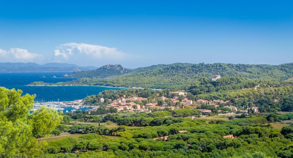 Located in the Mediterranean Sea, Porquerolles is the largest of the four French islands that form the Hyères Islands