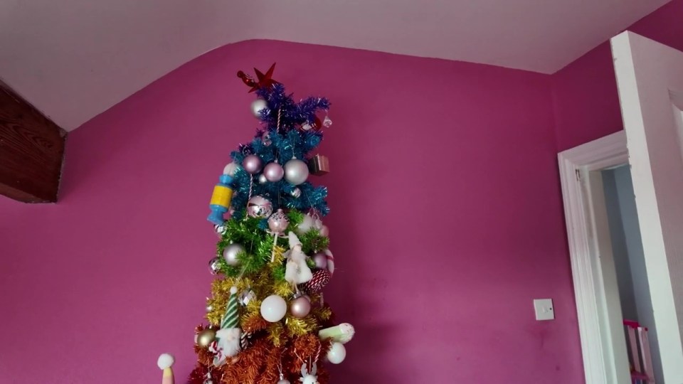 The younger girls have their own colourful tree in their room