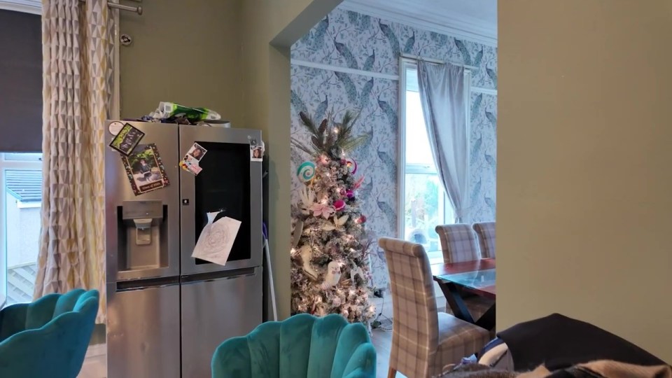 They even have a Christmas tree in the dining room and kitchen