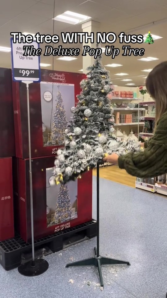 The Range are selling a 'pop up tree' to save time this Christmas