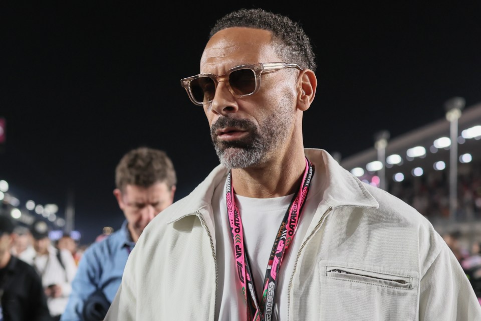 Rio Ferdinand at the Qatar F1 Grand Prix.