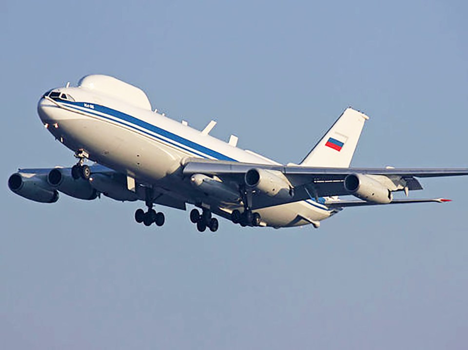 Russian Ilyushin II-80 "Doomsday Plane" in flight.