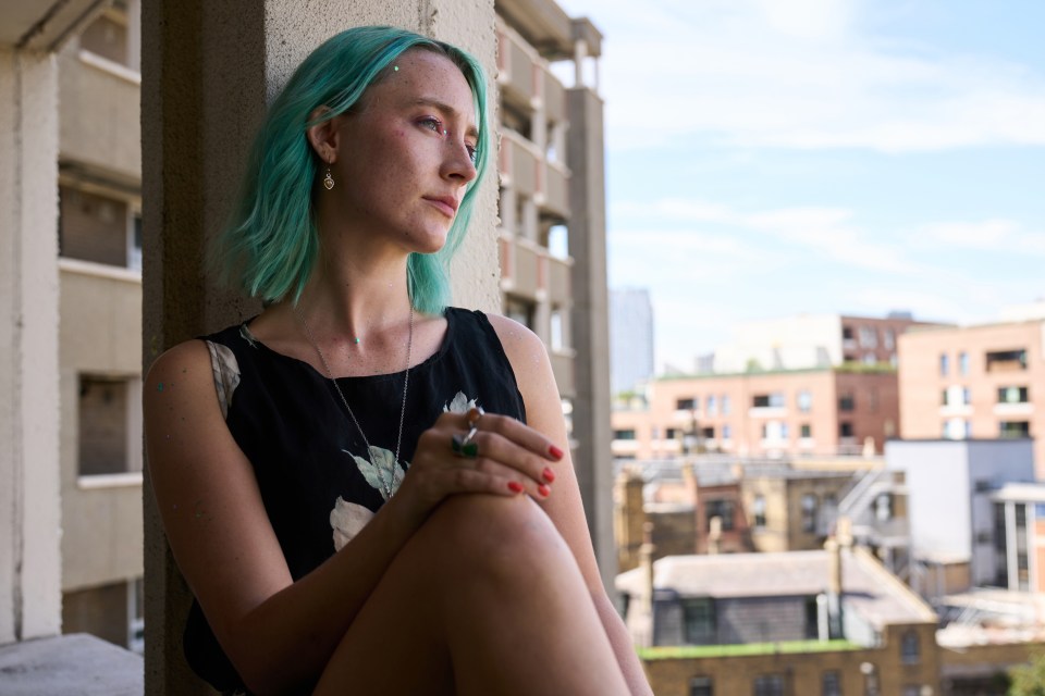 Saoirse Ronan as Rona in a film still from *The Outrun*.