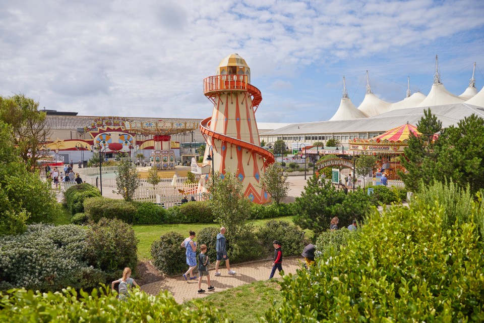 The big kids will enjoy rides such as the Helter Skelter