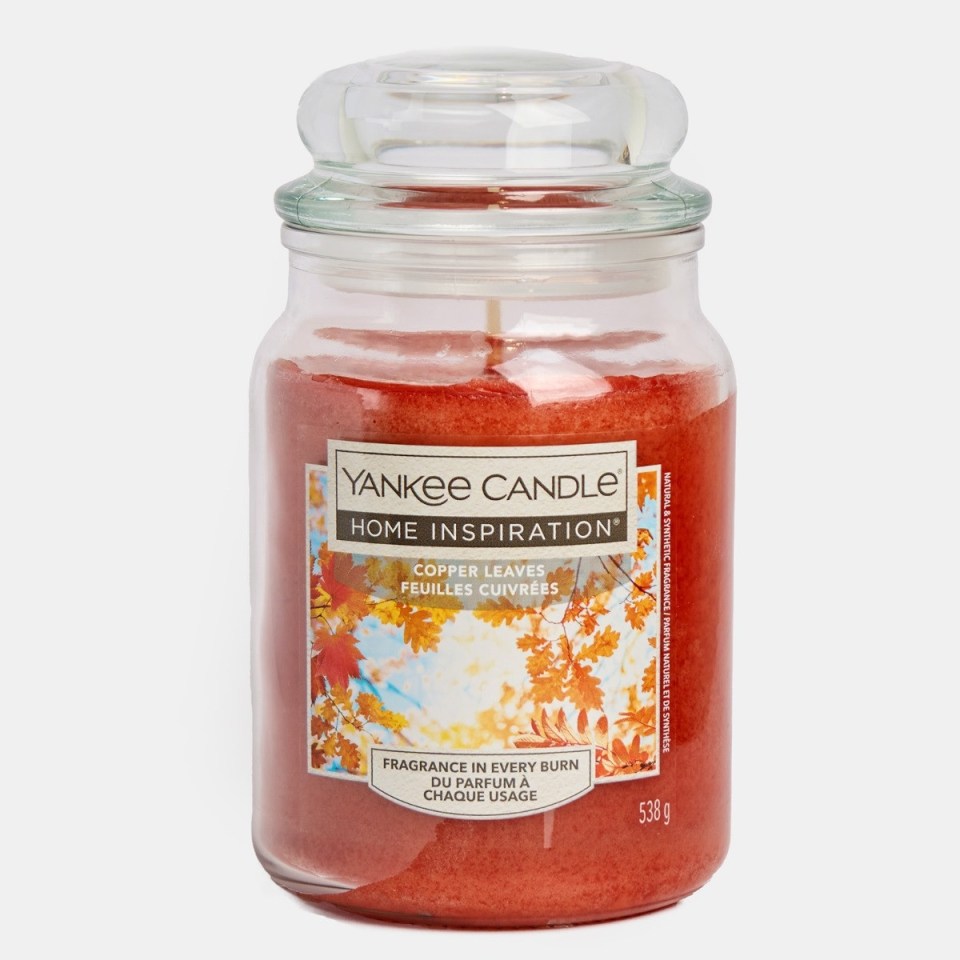 Yankee Candle Home Inspiration Copper Leaves candle, reduced from £21 to £15.