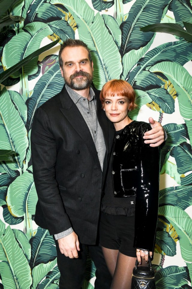 Mandatory Credit: Photo by Joe Schildhorn/BFA.com/Shutterstock (14099858ae)..David Harbour, Lily Allen..CHANEL AND W MAGAZINE DINNER TO CELEBRATE SOFIA COPPOLA ARCHIVE 1999-2023 IN NEW YORK CITY, Indochine, NYC, Manhattan, New York, United States - 14 Sep 2023