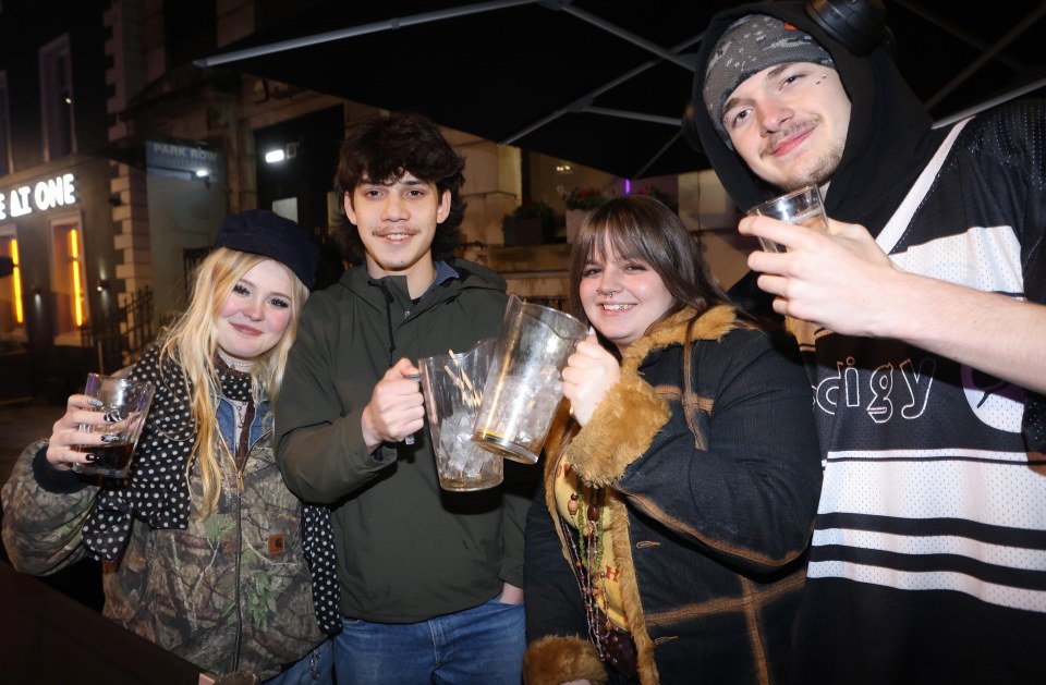 Partygoers braved the cold