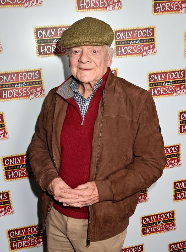 Sir David Jason on the red carpet of Only Fools & Horses: The Musical