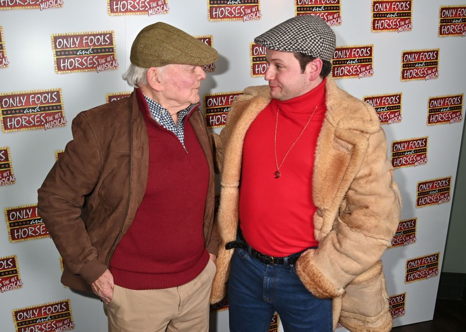 David came face-to-face with Del Boy, played by Sam Lupton, who plays Del Boy