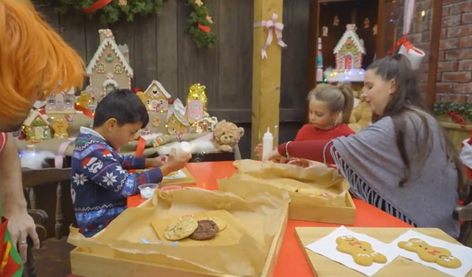 Families will also be able to decorate cookies inside the indoor attraction