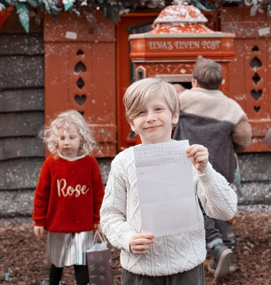 The kids were able to send letters to Santa