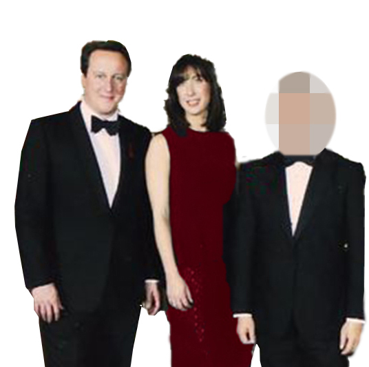 The alleged spy with David and Samantha Cameron