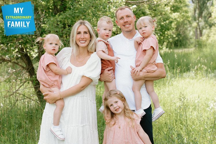 The mum with husband Chase and children Bennett, Etta, Margot and Garner