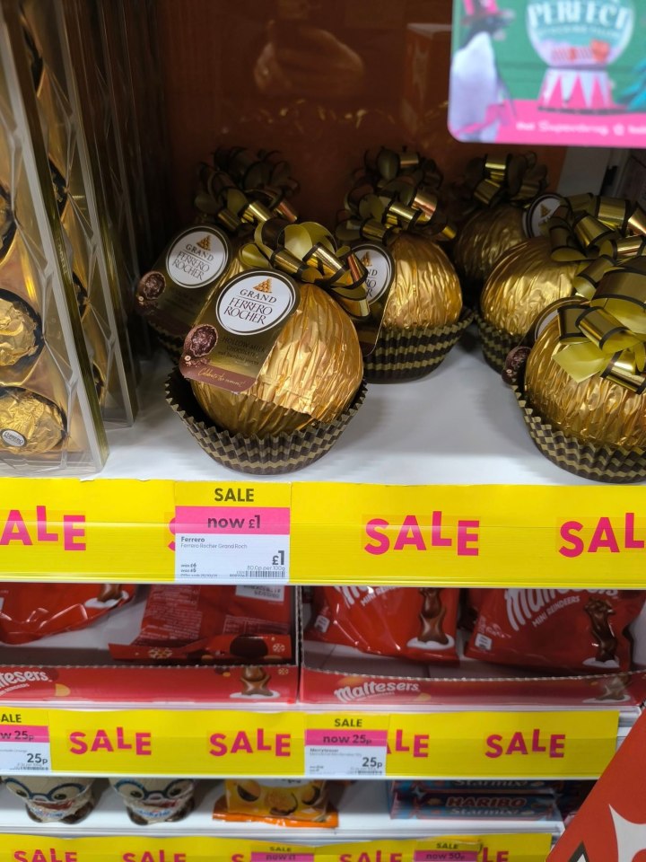 Giant Ferrero Rocher chocolates on sale for £1.