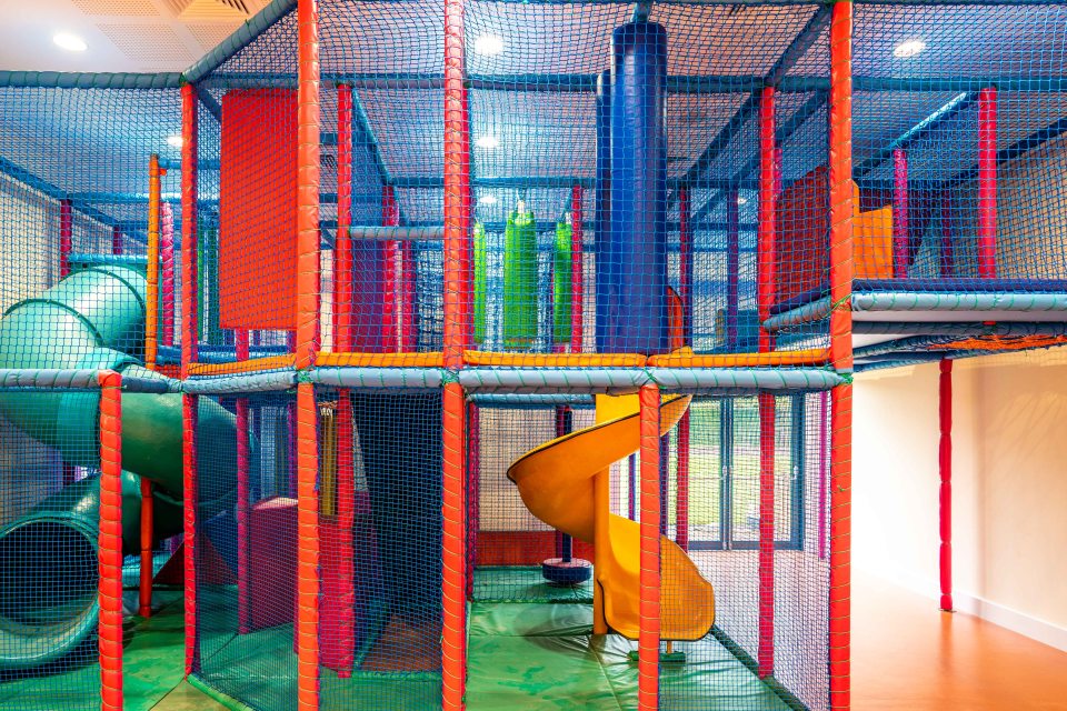 Kids can enjoy the indoor soft play zone too