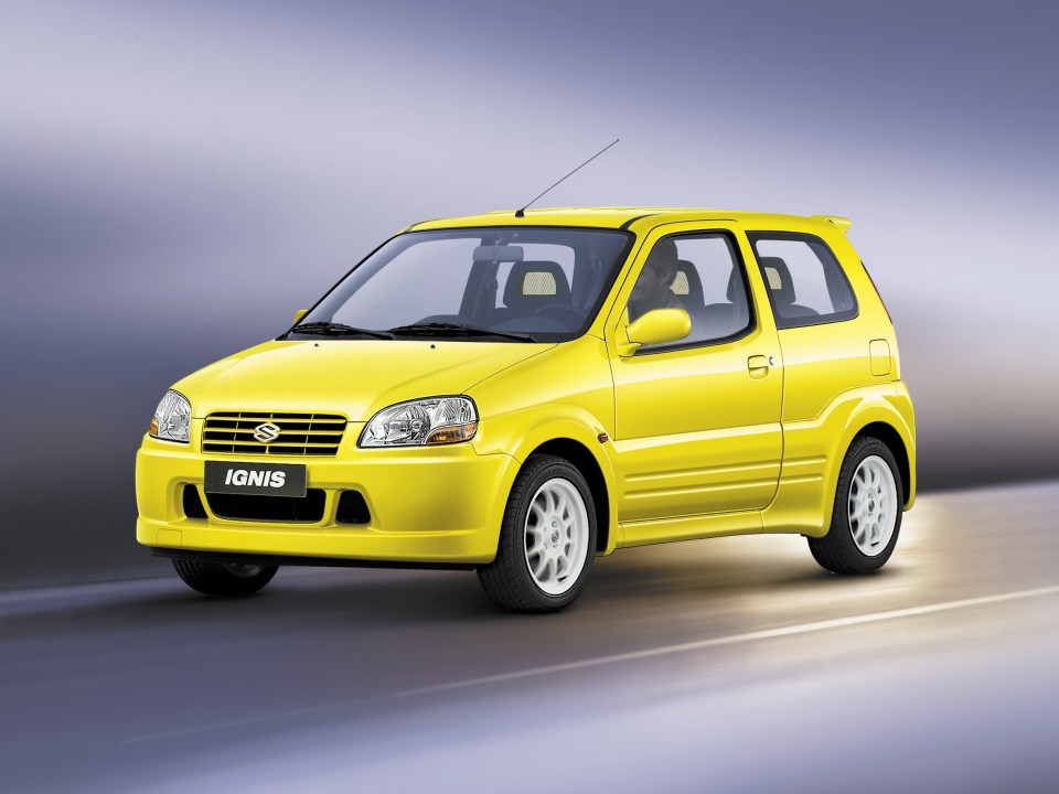 Yellow Suzuki Ignis car.