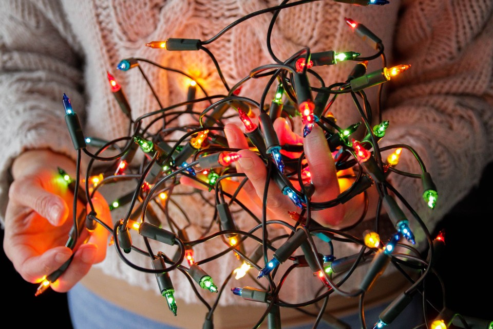 Home experts revealed the issues to look out for in your fairy lights this Christmas (stock image)