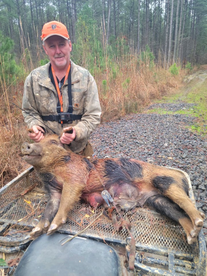 Hunter Harvey poses with kill