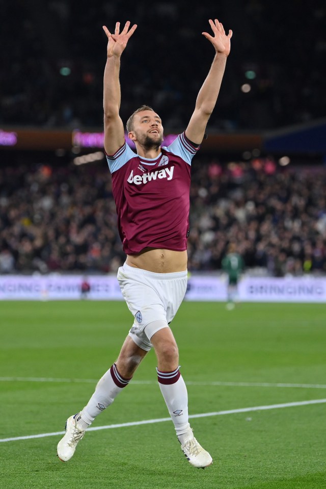 Tomas Soucek dedicated his celebration to Michail Antonio