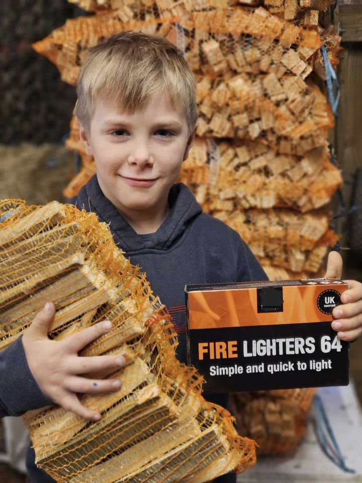 Tommy Climo, 9, from Ashwater has started his own business selling kindling