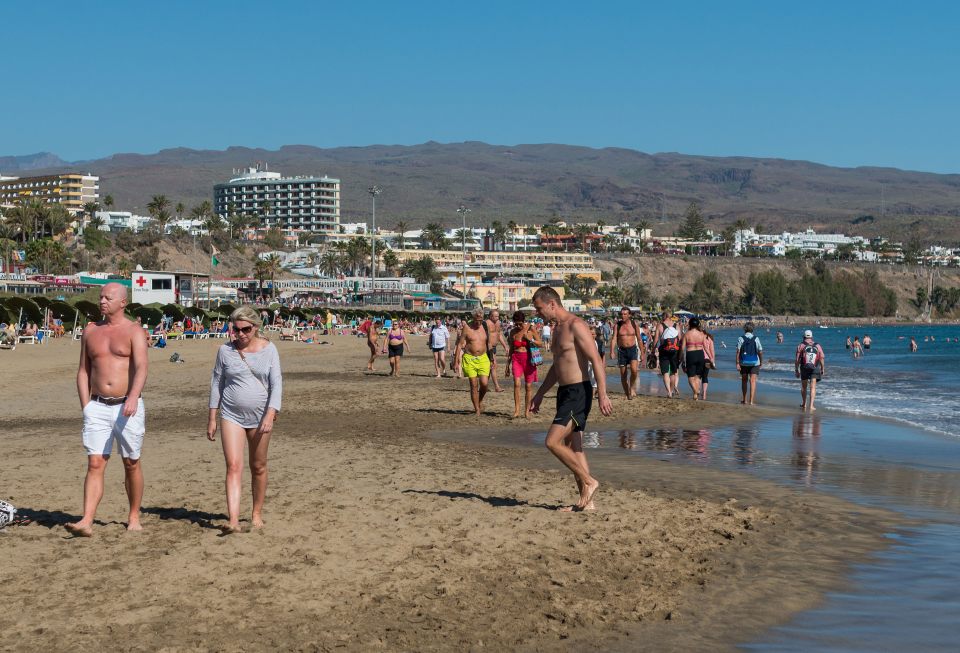 The tourist was sunbathing when the horrific incident occurred