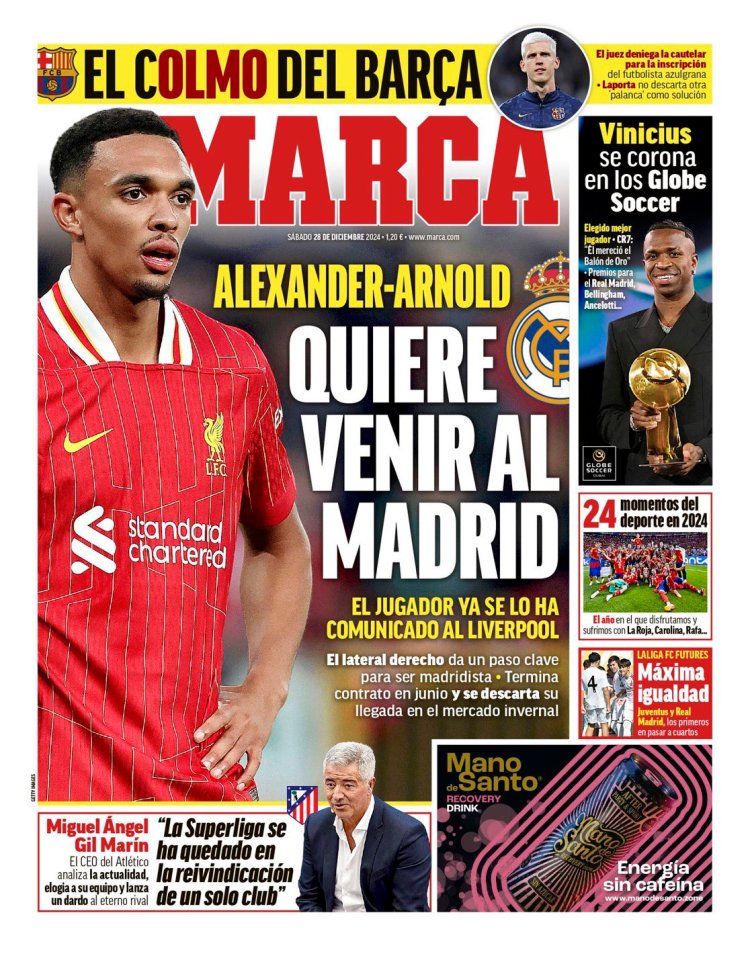 Marca claim that Alexander-Arnold has told Liverpool chiefs he wants Madrid