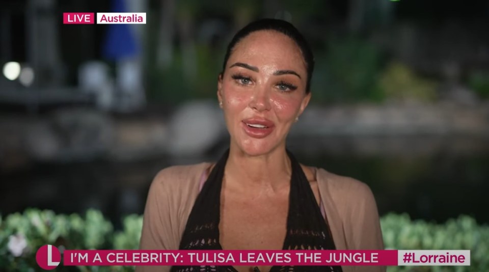 Tulisa opened up about her time on I'm A Celebrity to Lorraine Kelly