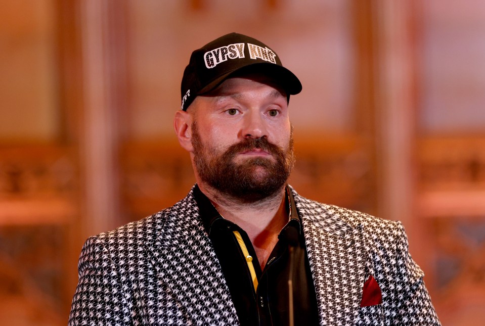 Tyson Fury at a press conference.