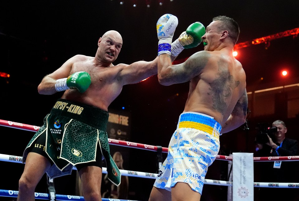 Oleksandr Usyk won by a split decision against Tyson Fury in their first meeting.