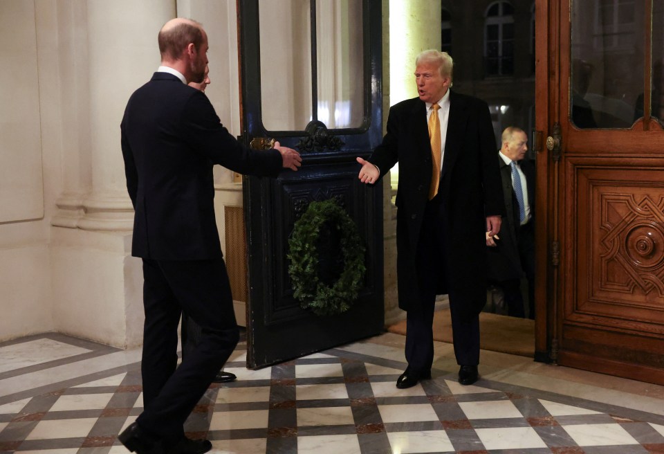 Trump and the Prince shook hands as they greeted each other