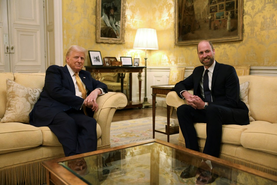 Donald Trump meets Prince William at the UK Ambassador's Residence in Paris