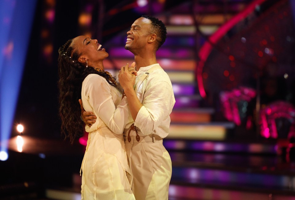 Montell Douglas and Johannes Radebe dancing on Strictly Come Dancing.