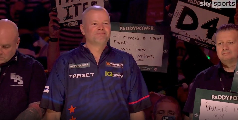 Fans moaned after Raymond van Barneveld's walk-on was 'massacred'