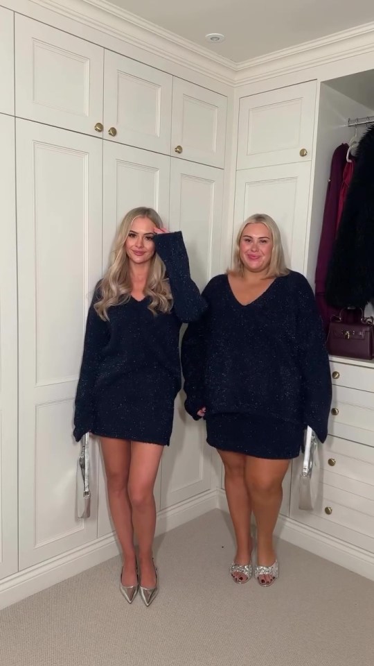 Sophie and Christie looked stunning in the ASOS jumper dress