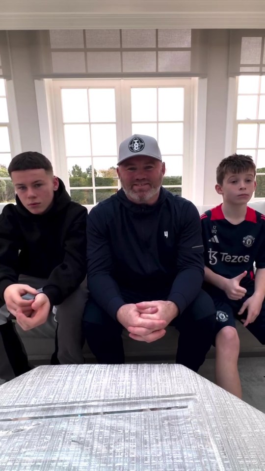 Coleen's husband Wayne and eldest two sons sent her a good luck video message earlier on Sunday