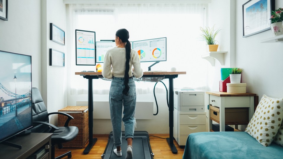 You can install a walking pad under your desk for easy daily steps