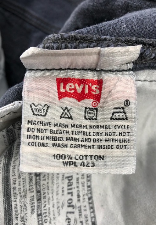 Washing care labels were not added to Levi's jeans until the 1970s