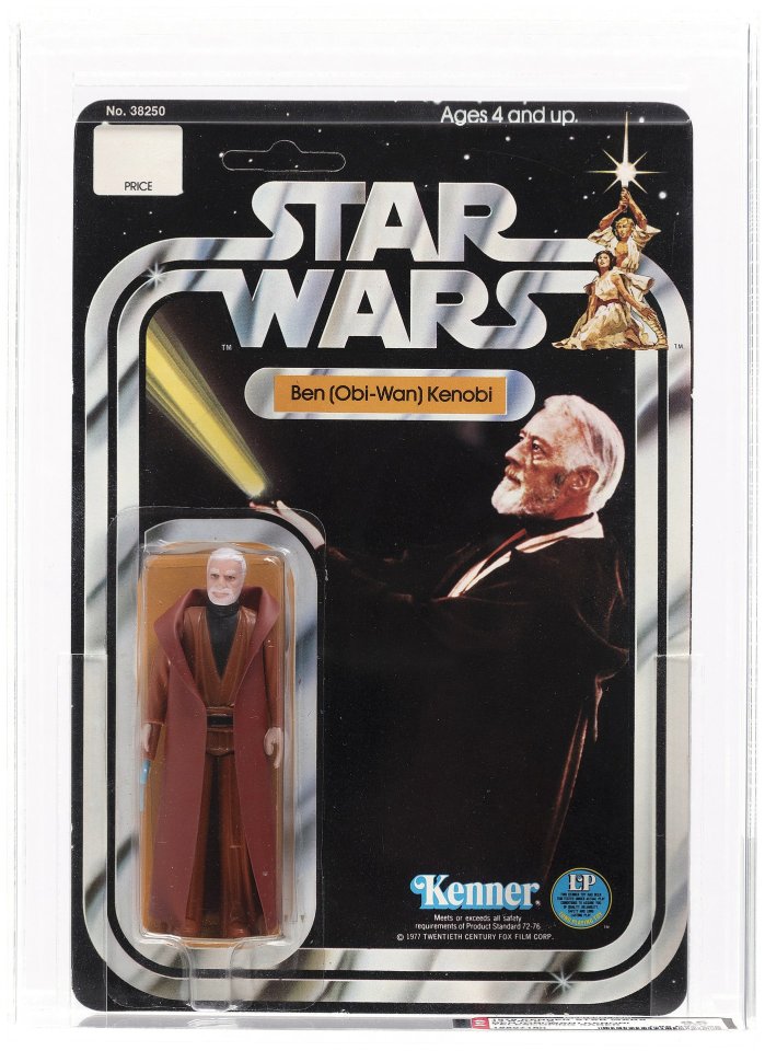 Vintage Obi-Wan Kenobi Star Wars action figure in its original packaging.