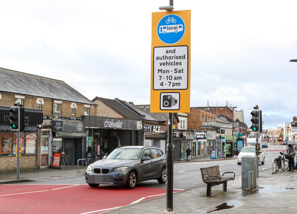 Cars ignoring new traffic restrictions on Portswood Road.