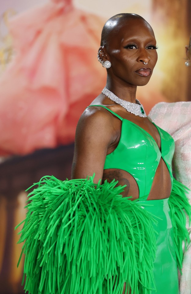 Cynthia Erivo and Ariana Grande at the Los Angeles premiere of Wicked.